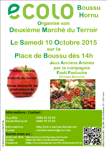 Deuxième marché du terroir / 10 octobre 2015 / Place de Boussu